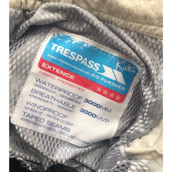 Trespass Kids Size 3/4 White Ski Pants - Picture 2 of 8